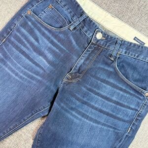 Agave Denim Pragmatist Classic Straight Mens Blue Dark Denim Jeans USA 33 x 28